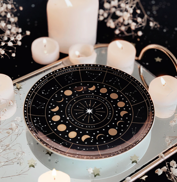 (WAREHOUSE SALE) Stay Wild Moon Child Plate - Black