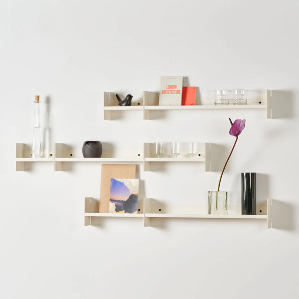 (PRE-ORDER) PLI Steel Slim Wall Shelf (Cream White)