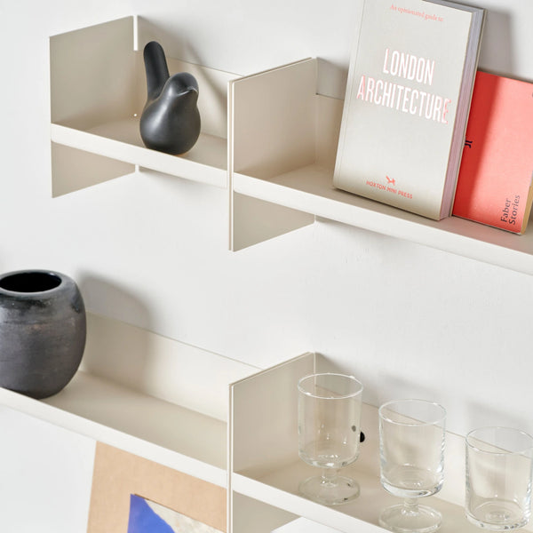 (PRE-ORDER) PLI Steel Slim Wall Shelf (Cream White)