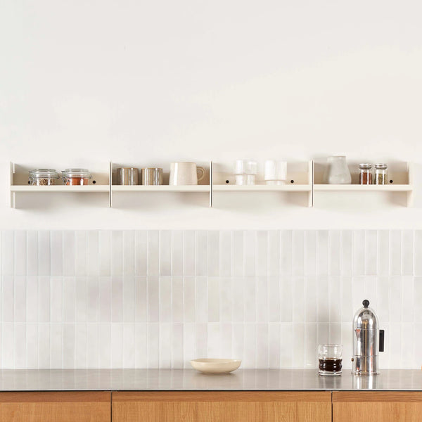 (PRE-ORDER) PLI Steel Slim Wall Shelf (Cream White)
