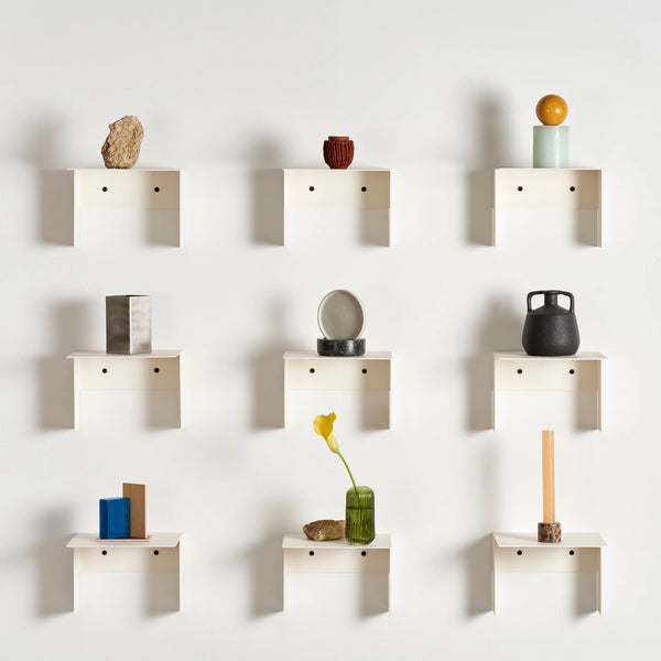 (PRE-ORDER) PLI Steel Floating Wall Shelf (Cream White)