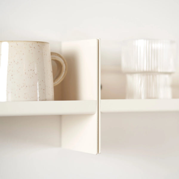 (PRE-ORDER) PLI Steel Slim Wall Shelf (Cream White)