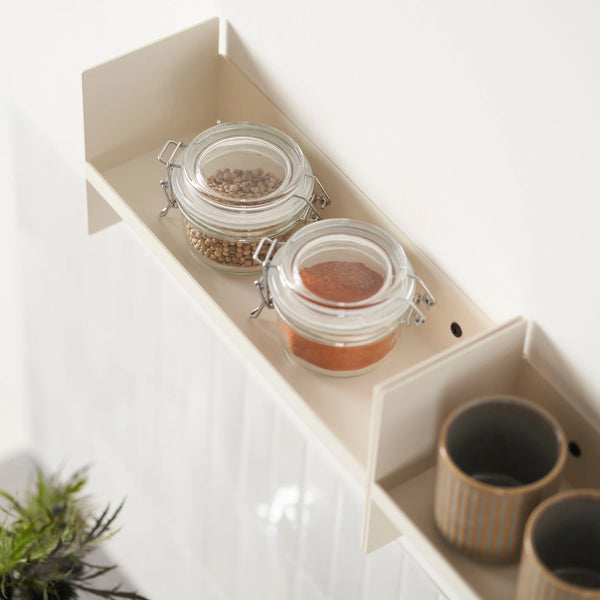 (PRE-ORDER) PLI Steel Slim Wall Shelf (Cream White)