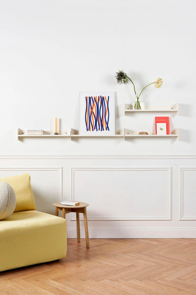 (PRE-ORDER) PLI Steel Slim Wall Shelf (Cream White)