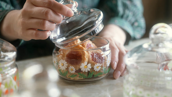 Aderia Retro Glass Jar with Glass Lid