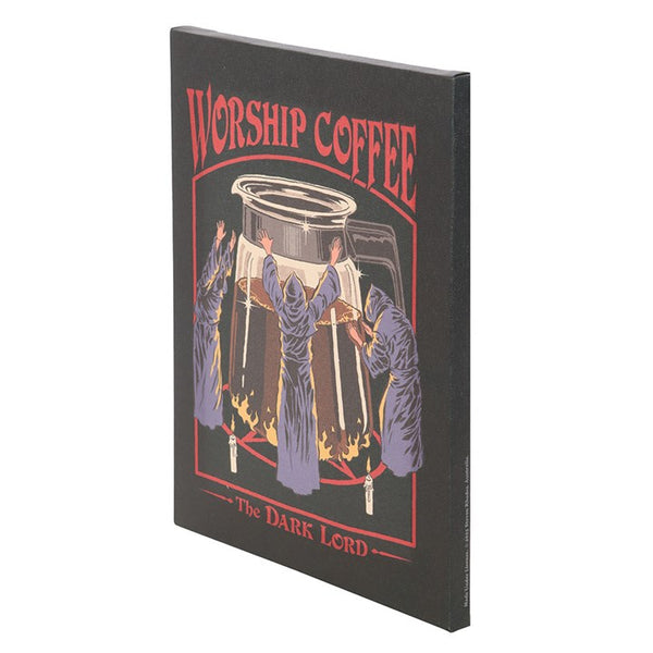 Worship Coffee Canvas Poster