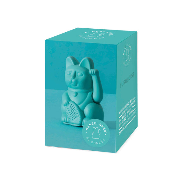 Mini Lucky Cat - Turquoise