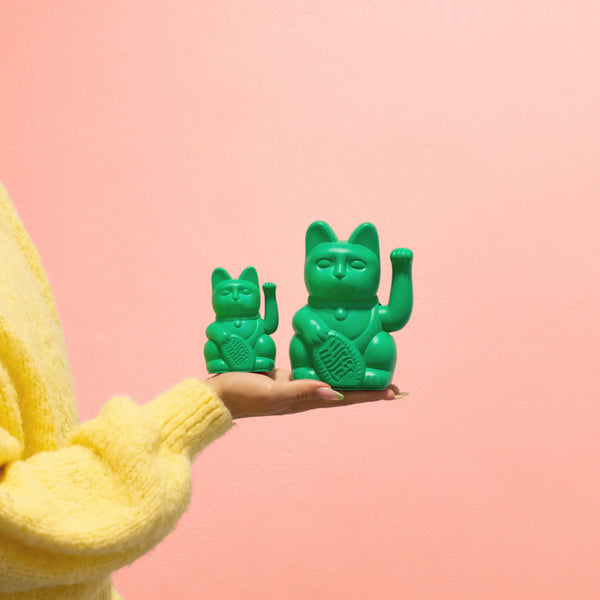 Mini Lucky Cat - Vivid Green