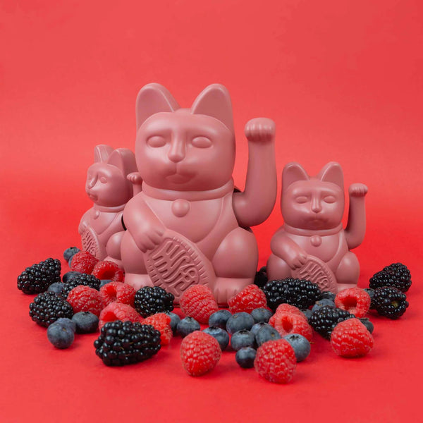 Mini Lucky Cat - Berry Red