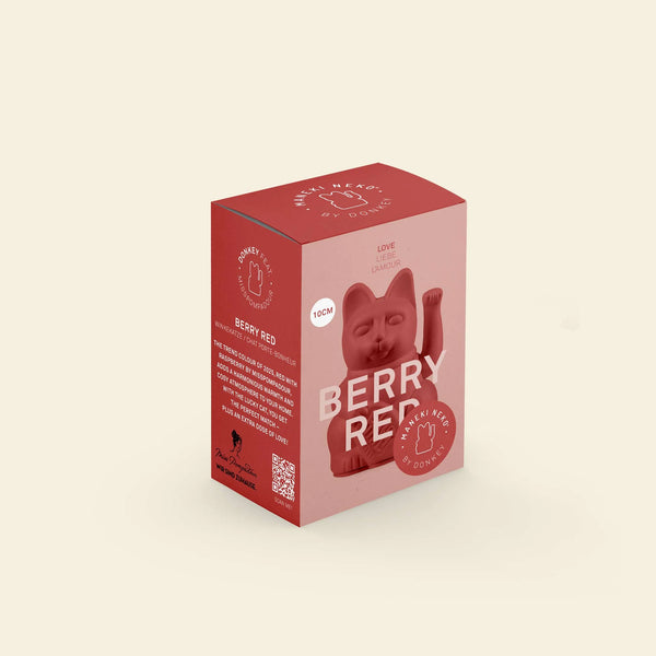 Mini Lucky Cat - Berry Red