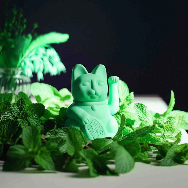 Mini Lucky Cat - Mint Green