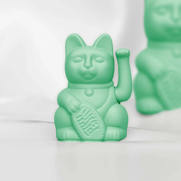 Mini Lucky Cat - Mint Green
