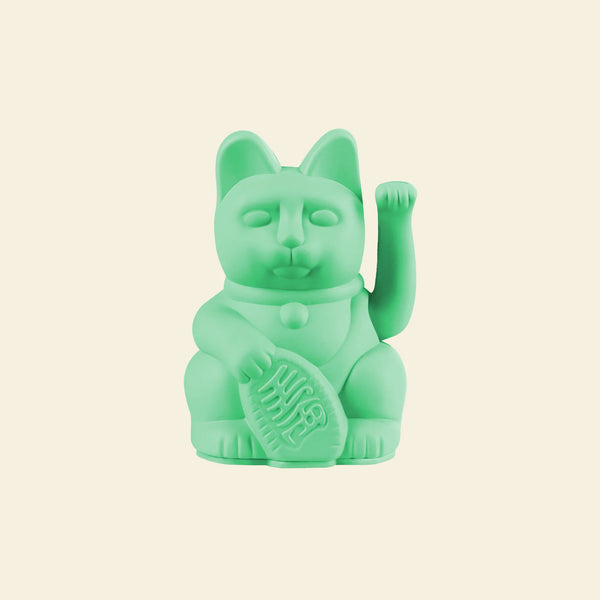 Mini Lucky Cat - Mint Green