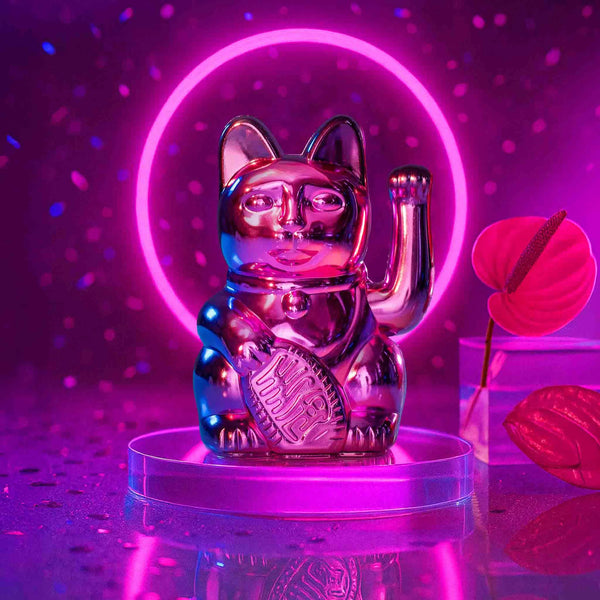 Mini Lucky Cat - Shiny Pink