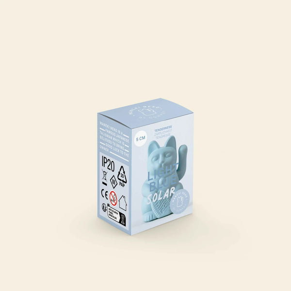 Solar Lucky Cat - Light Blue