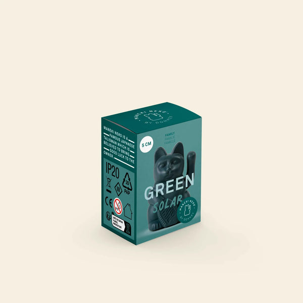 Solar Lucky Cat - Green
