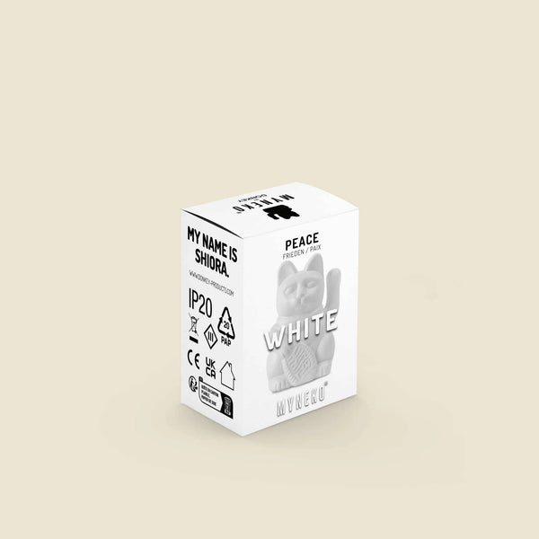(PRE-ORDER) Solar Lucky Cat - White