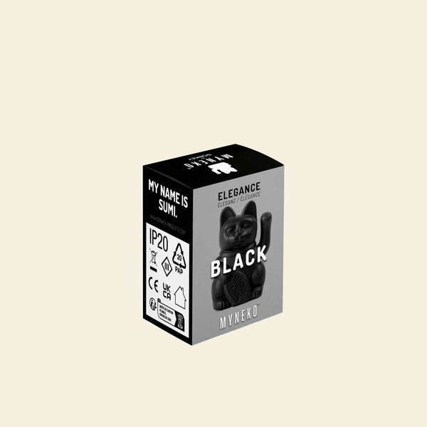 (PRE-ORDER) Solar Lucky Cat - Black