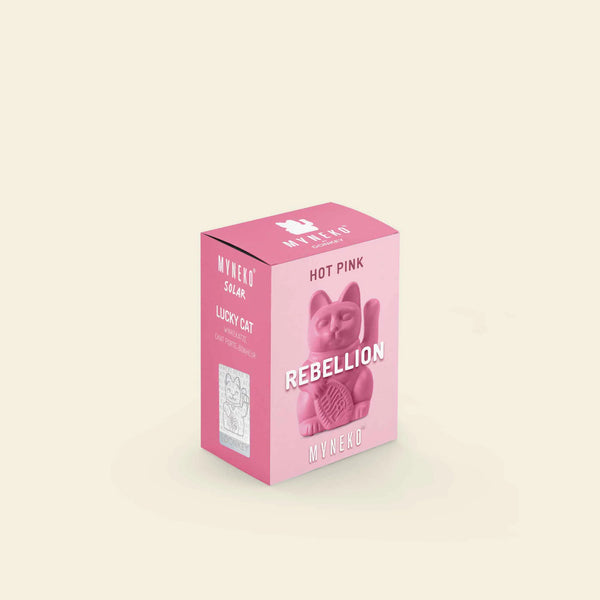 (PRE-ORDER) Solar Lucky Cat - Hot Pink