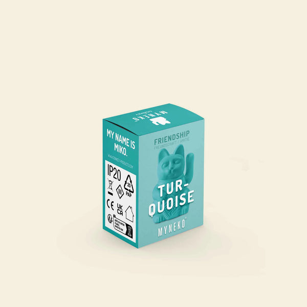 (PRE-ORDER) Solar Lucky Cat - Turquoise