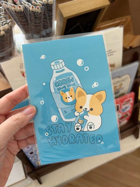 The Happy Feast (Corgiyolk) - Card / Postcard (2 for $8)
