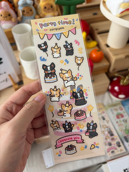 The Happy Feast (Corgiyolk) - Sticker Sheet (2 for $10)