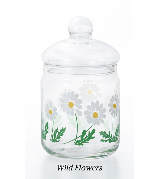 Aderia Retro Glass Jar with Glass Lid - Tall
