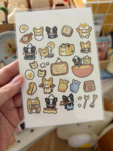 The Happy Feast (Corgiyolk) - Card / Postcard (2 for $8)