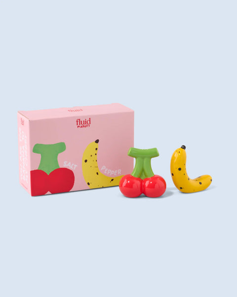 Banana & Cherry Salt and Pepper Shakers