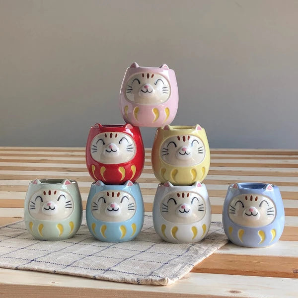 Daruma Lucky Cat Mug (Launching on 24th Jan at CNY Open Studio)