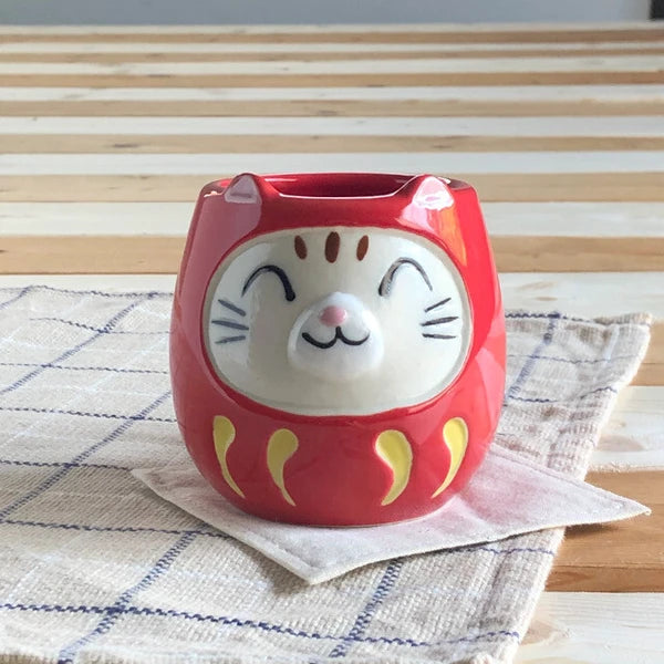 Daruma Lucky Cat Mug (Launching on 24th Jan at CNY Open Studio)