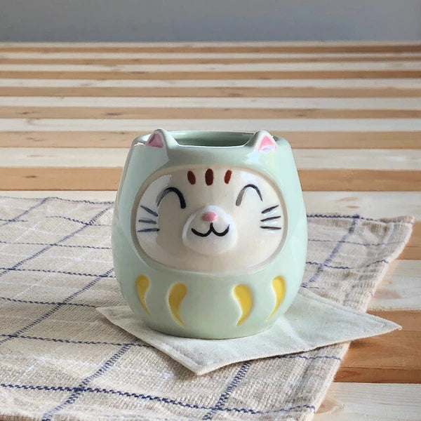 Daruma Lucky Cat Mug (Launching on 24th Jan at CNY Open Studio)