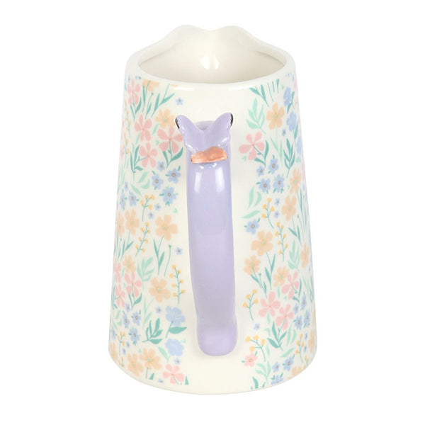 (SECONDS SALE) Ditsy Floral Print Ceramic Flower Vase with Butterfly