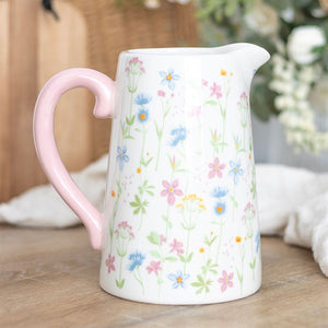 (SECONDS SALE) Floral Print Ceramic Vase