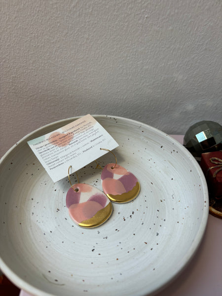 Flower Bell / Drop Porcelain Earrings
