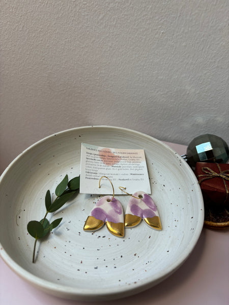 Flower Bell / Drop Porcelain Earrings