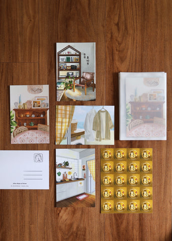 Slow Days at Home Postcards (Set of 4)