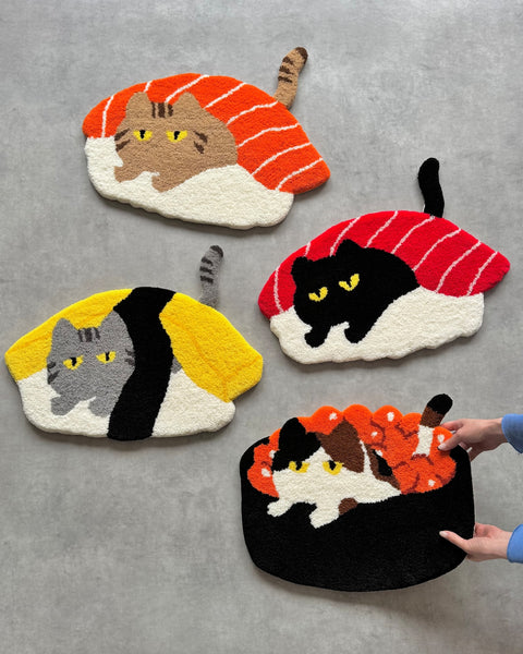 (PRE-ORDER) Sushi Cat Rug