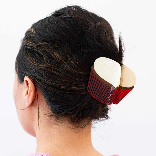 Red Velvet Cupcake Hair Claw