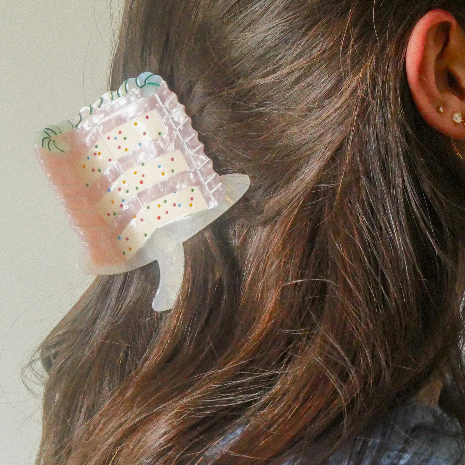 Confetti Birthday Cake Hair Claw