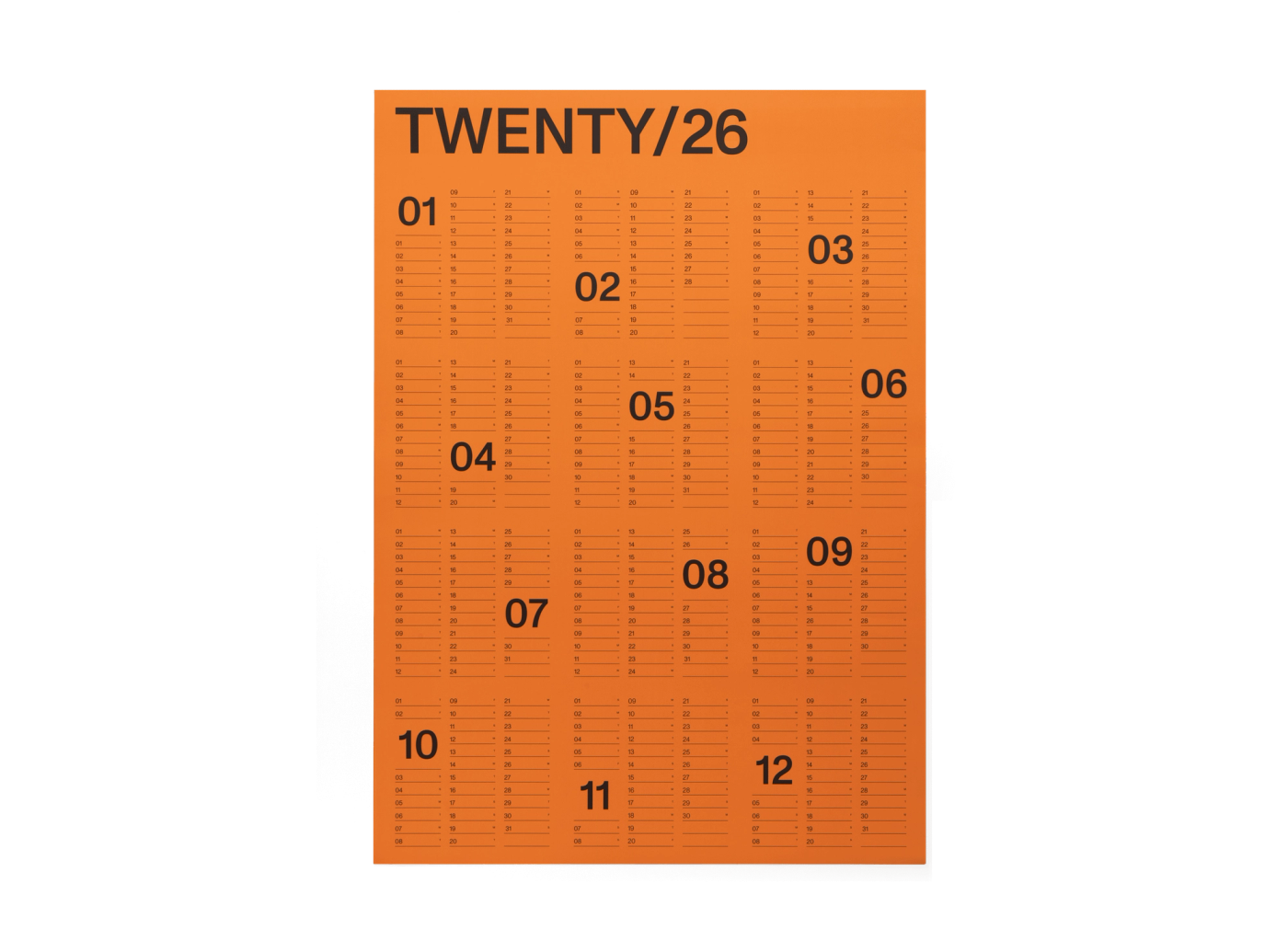 (PRE-ORDER) 2026 Wall Calendar - Yearly Edition