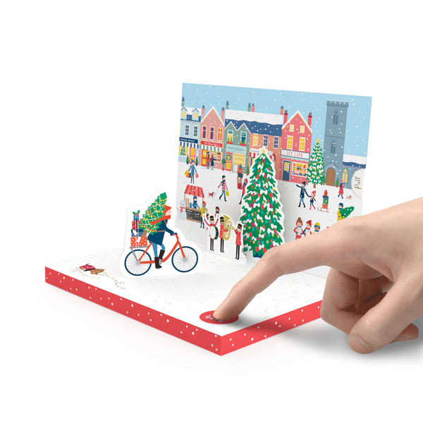 Christmas Town Music Box Card