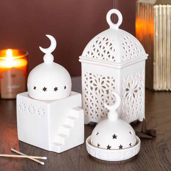 Mosque-shaped Incense Cone and Tealight Holder