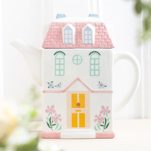 (SECONDS SALE) Dreamy Pastel House Teapot