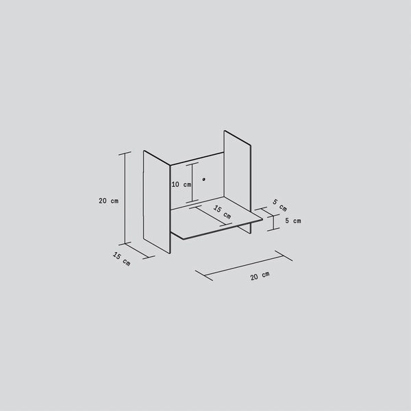 (PRE-ORDER) PLI Steel Wall Shelf (Eucalyptus Grey)