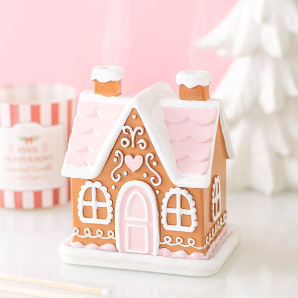Sugarplum Gingerbread House Incense Cone Burner