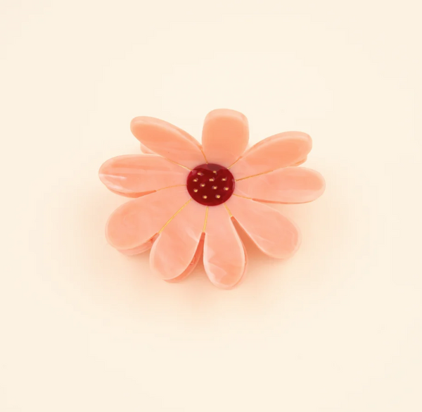 Pink Flower Hair Claw