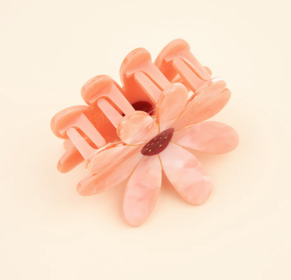 Pink Flower Hair Claw