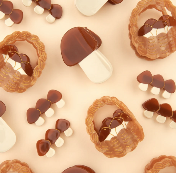 Porcini Mushroom Hair Clips (Set of 2)