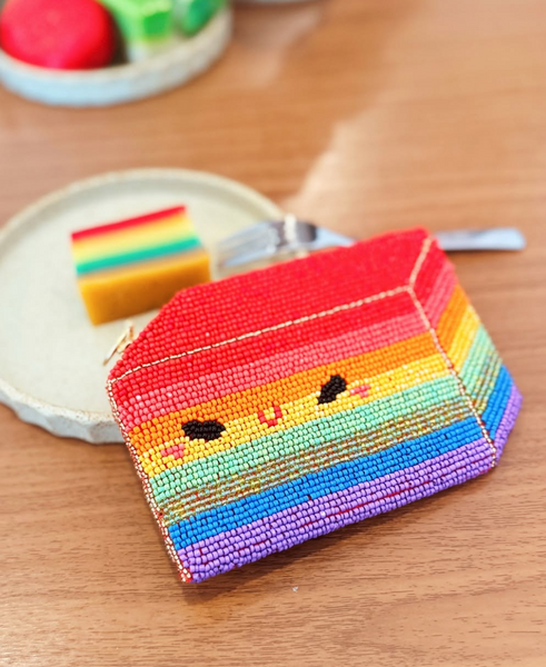 Rainbow Kueh Beaded Card Purse (Launching on 24th Jan at CNY Open Studio)